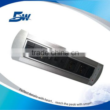 BW-T66 Hidden Tabletop Rotating Computer Desk Power Modules/Flip Up Office Furniture Socket Outlet