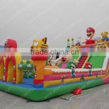 2015 NEW mario slide 14x8x8m inflatabe slide funcity for children