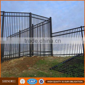 China supplier powder coated commercial steel rail fence