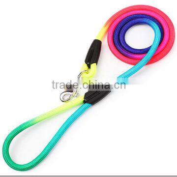 Wholesale Pet Supplies Dog Rope Chain Colorful Round Harness Leash