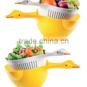 Anya D680 Bird Shape Plastic Houseware Useful Kitchenware Plastic Colander and Bowl