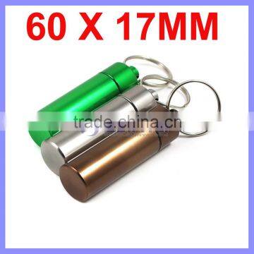 10ml/15ml/20ml 7 Color Option Smooth Oxidation Surface Mini Size Pill Storage Alloy Vial