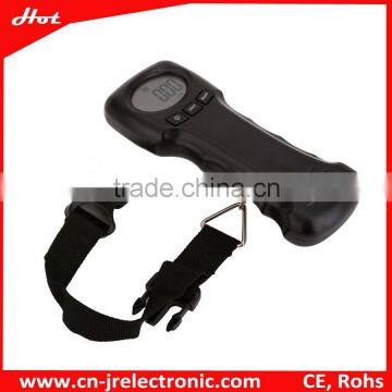 44kg mini Digital LCD Portable Hanging Travel Luggage Scale / Weight +Temperature Tester Lb/kg/N/OZ/ambient Temperature