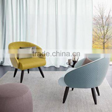 Hot Sale Good Quality Modern Design Fabric Leisure Chair Wood Frame for Coffee Shop Use
