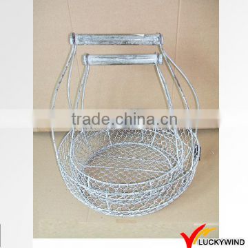 Round Set 2 Handmade Rustic Decorative Wire Mesh Basket                        
                                                Quality Choice