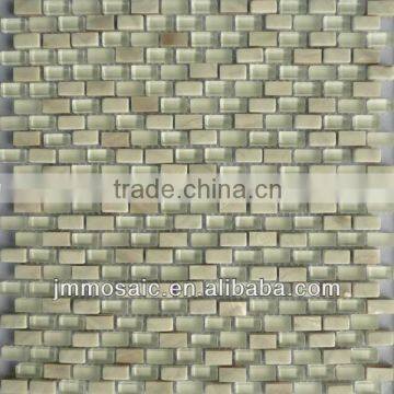 10x20x8mm Mother of Pearl Mosaic Mix Crystal Glass Mosaic Tile