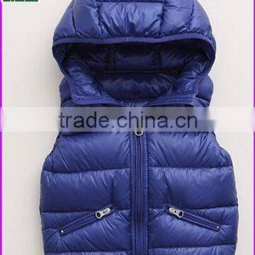 new design hooded sleeveless jacket for kids