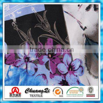 Hot Sales Digital Printed Cotton Spandex Satin Fabric photo-5