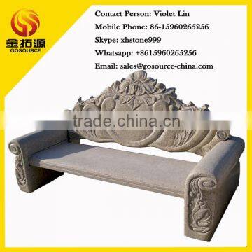 granite stone garden bench