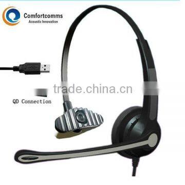 Noise cancelling call center computer usb headset HSM-900FPQDUSBS