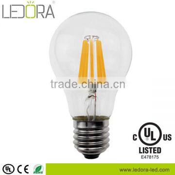 UL 120V CRI90 2200K E26 Dimmable Flicker-free filament LED bulb