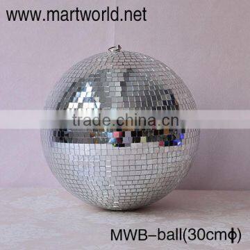 KTV Ball 30cm Round Shape Shining Silver Mirror Ball Party Decoration Wedding Stage Decoration Wedding Decoration(MWB- Ball)