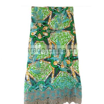 african wax prints fabric cheap african wax holland with guipure cord lace embroidery design