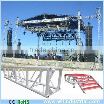 aluminum truss Outdoor Stage Roof with PA flying wings