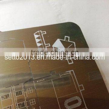 Engraved on metal shims