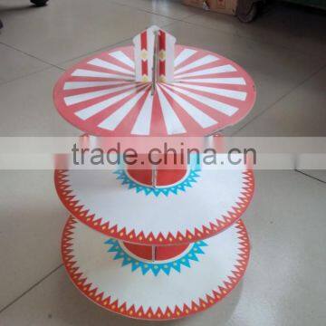 Paper board foldable muffin display holder / folding cake stand