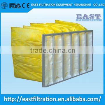 Antistatic microfiber pocket filter, galvanized frame filter