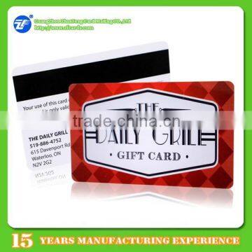 Custom nice printing plastic gift cards with magnetic strip