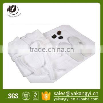 Customized White Terry / Waffle Cotton Hotel Bath Robe