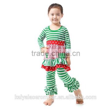 2016 wholesale fall Baby Girls Clothes Striped Ruffles Outfits Set 2pcs Boutique Clothing kids Outfit Clothes                        
                                                Quality Choice