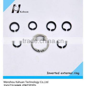 Carbon steel inverted retaining rings external