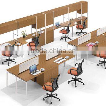 (MFC)PT-10 Modern Design Office Workstation for 2 Persons Metal Frame MDF Office Workstation photo-2