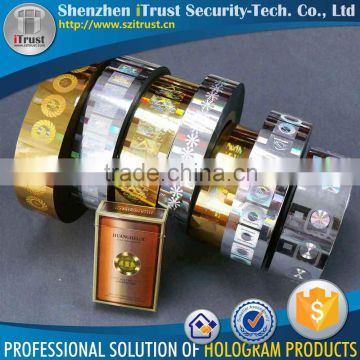 Trade Assurance custom positioning hologram hot stamping label / heat transfer film