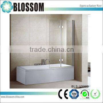 Simple bathroom tempered glass bathtub shower screen