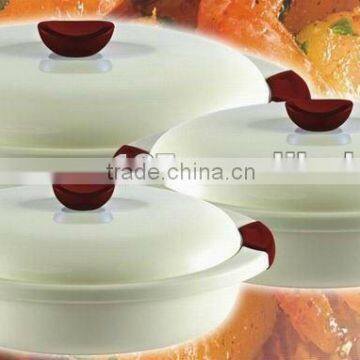 oval style plastic casing food warmer with safety locking lid