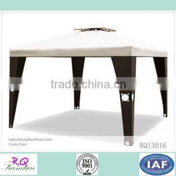 Outdoor Gazebo PE Rattan Steel Frame