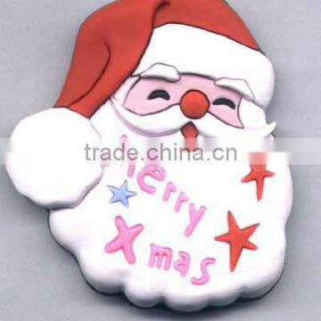 custom soft pvc Xmas silicone magnet, rubber fridge sticker magnetic