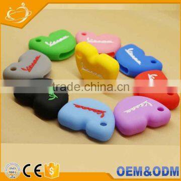 Silicone Rubber Key Cover Cap Shell Skin Protector Keyring Keychain For Vespa