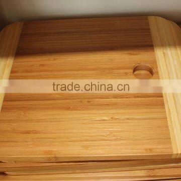 Organic bamboo cutting boards - large kitchen cutting board and wooden cheese board - wooden pallets and juice drip tray slot