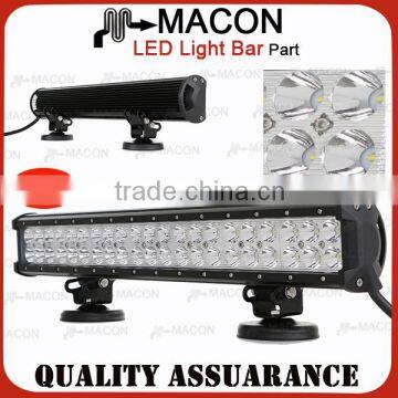20 inch 126W truck parts led light bar table mounting brackets on the bottom