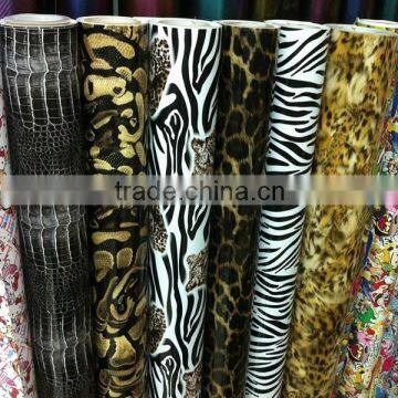 2016 New fashion design special digital printing leopard skin car wrap vinyl