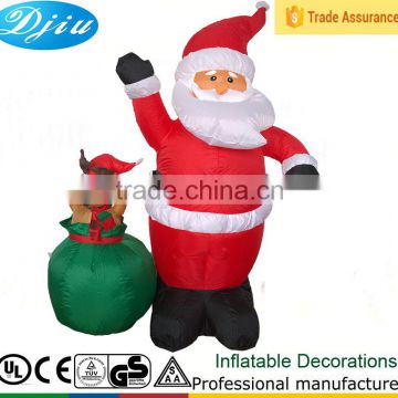 DJ-XT-26 christmas santa claus & moose wave hand jumping animal decoration for christmas