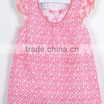 baby clothes baby wear hot sell high quality children girl pink dress short sleeves teenage girls blouse