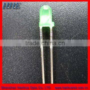 water clear 3mm round led green 25000mcd