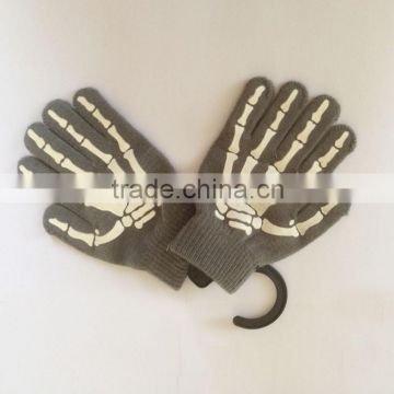 Wholesale acrylic knit custom magic winter glove