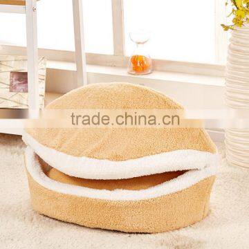 Wholesale Hamburger Style Shell Nest Windproof Waterproof Removable Pet Cat Bed House Thermal Hiding photo-2