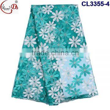 Nice Lace CL3355 Lovely Color Fancy French Lace Tulle Lace With Beads African French Lace for Wholesale Price for Women Dress photo-4