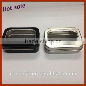 High quality tin box with window lid