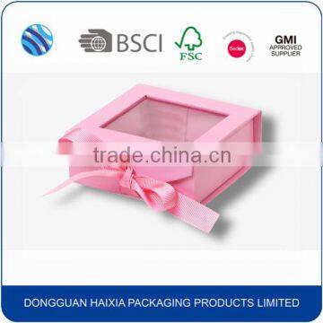 Custom design cardboard paper gift packaging box with PVC window                        
                                                Quality Choice