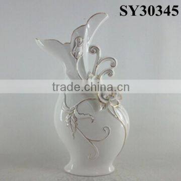 Modern ceramic glaze white vase