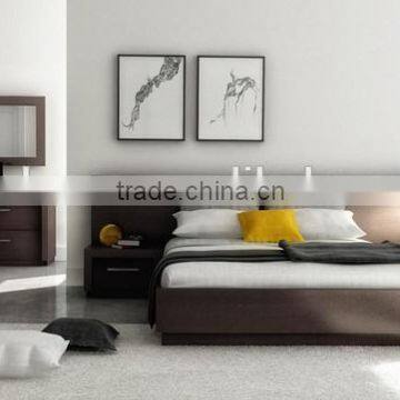 Bedroom furniture design wood bed