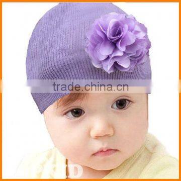 Autumn Korean Hand Knitted Children's Hats Satin Mesh Flower Baby Baby Hat MZ054 photo-4