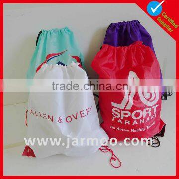 Top quality silk promotional drawstring bags