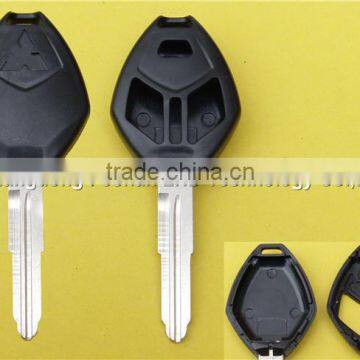 Blank Replacement 2+1 Buttons Uncut Right Groove Blade Remote Key Cover Mistubishi Car Key