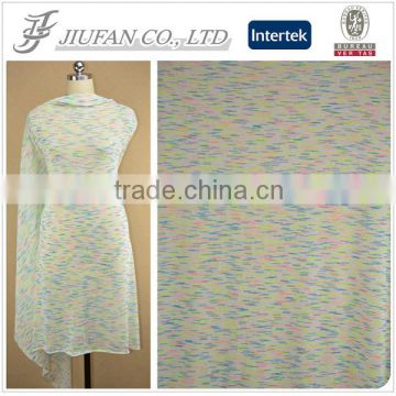 Jiufan Textile Knitting 100% Polyester Fabric Yarn Dyed Hacci Supplier in Shaoxing