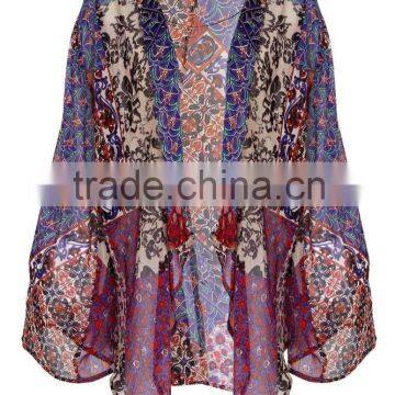 Custom printed kimono blouse